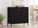 Sideboard Black Oak 69.5 x 34 x 90 cm Engineered Wood 882292