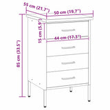 Work Bench with Drawer Red and Grey 50 x 55 x 85 cm 4103461