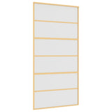 Sliding Door Gold 102.5x205 cm Frosted ESG Glass and Aluminium 155165