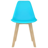 Dining Chairs 4 pcs Blue Plastic 289126