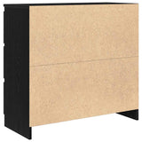Sideboard Black Oak 80x35x76 cm Engineered Wood 861734