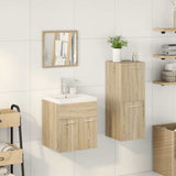 4 Piece Bathroom Furniture Set Sonoma Oak Engineered Wood 3325026