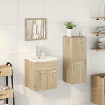 4 Piece Bathroom Furniture Set Sonoma Oak Engineered Wood 3325026