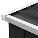 ZNTS Garden Log Storage Shed Galvanised Steel 330x84x152 cm Anthracite 47085