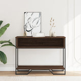 Console Table Brown Oak 100x35x74.5 cm Engineered Wood 848533