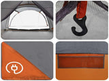 Tunnel Tent with Roof Grey and Orange 370 x 275 x 210 cm 42028679