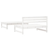 2 Piece Garden Lounge Set White Solid Wood Pine 825724
