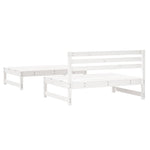 ZNTS 2 Piece Garden Lounge Set White Solid Wood Pine 825724