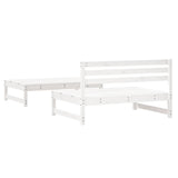 ZNTS 2 Piece Garden Lounge Set White Solid Wood Pine 825724