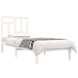 Bed Frame without Mattress White 90x200 cm Solid Wood Pine 3104529