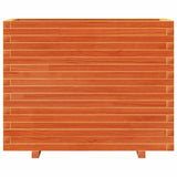 Garden Planter Wax Brown 90x40x72 cm Solid Wood Pine 3282636