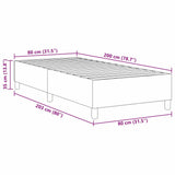 Platform Bed Frame Blue 80 x 200 cm Fabric 3337380