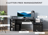 Computer Desk PC Workstation with Drawer Shelves CPU Storage Rack Home Office Furniture 152 x 60 x T3398P377529