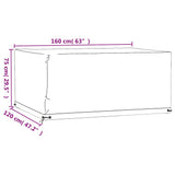 Garden Furniture Covers 2 pcs 8 Eyelets 160x120x75 cm Rectangular 3155345