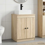 Bathroom Furniture Set Sonoma Oak Engineered Wood 3404252
