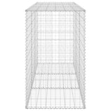Gabion Wall with Covers Galvanised Steel 200x60x100 cm 147815