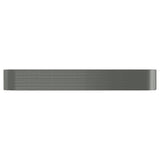Garden Raised Bed Powder-coated Steel 507x100x68 cm Grey 319079