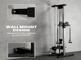 SPORTNOW Wall Mount Cable Machine, 15 Positions Adjustable Cable Crossover Machine Dual Pulley T3398P549112
