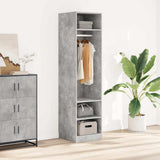 800238 Wardrobe Concrete Grey 50x50x200 cm Engineered Wood