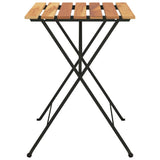Folding Bistro Table 55x54x71 cm Solid Wood Teak and Steel 319978