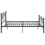 Bed Frame without Mattress Black Metal 120x200 cm 324994