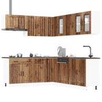 ZNTS 11 Piece Kitchen Cabinet Set Lucca Old Wood Engineered Wood 3314929