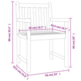 7 Piece Garden Dining Set Solid Wood Acacia 3206278
