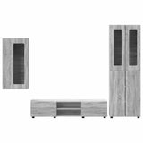 TV Cabinet Set FLORIN 3 pcs Grey Sonoma Engineered Wood 3397970