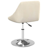 Swivel Dining Chairs 2 pcs Cream Velvet 335282
