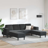 Sofa Set 3 pcs Black Velvet 3335127
