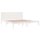 Bed Frame White Solid Pine Wood 200x200 cm Bed Frame 3104174