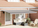 Retractable Awning Light Grey 400 x 200 cm Fabric 3329874