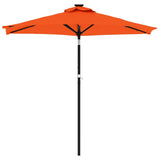 Garden Parasol with LEDs and Steel Pole Terracotta 225x225x212cm 4005071