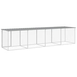 Chicken Cage with Roof Light Grey 403x98x90 cm Galvanised Steel 3189055