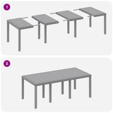 Garden Dining Set 9 pcs Light Grey Polypropylene 3378589