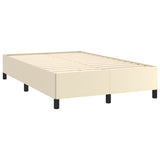 Bed Frame without Mattress Cream 120x190 cm Small Double Faux Leather 379524