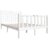 3100700 Bed Frame without Mattress White Solid Wood 140x190 cm
