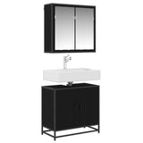 Bathroom Furniture Set 2 pcs Black Oak Engineered Wood 3402470
