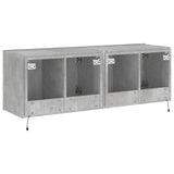 TV Wall Cabinets with LED Lights 2 pcs Concrete Grey 60x35x41 cm 837309