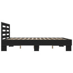 Bed Frame without Mattress Black 150x200 cm King Size 3280097