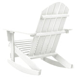 Garden Rocking Chair Wood White 40861