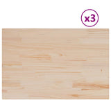 Table Tops 3 pcs 80x53x2.5 cm Rectangular Solid Wood Pine 847434