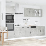 7 Piece Kitchen Cabinet Set Kalmar Concrete Grey Engineered Wood 3314735