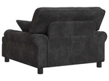 XL Armchair with Cushions Dark Grey 1.5 Lines Fabric 42043477