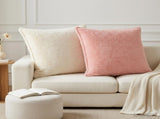 Cushion Cover 6 pcs HOUTEN White 65 x 65 cm Faux Rabbit Fur 921210