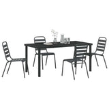 Garden Dining Set 5 pcs Anthracite Powder-Coated Steel 3379299