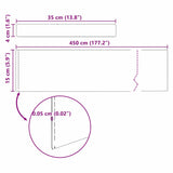 Lawn Edging Silver 450 x 0.05 x 15 cm Stainless Steel 868022