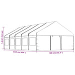 Gazebo with Roof White 11.15x5.88x3.75 m Polyethylene 3155497