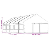 Gazebo with Roof White 11.15x5.88x3.75 m Polyethylene 3155497