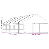 Gazebo with Roof White 11.15x5.88x3.75 m Polyethylene 3155497